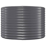 Garden Raised Bed Galvanised Steel 100x100x68 cm Anthracite