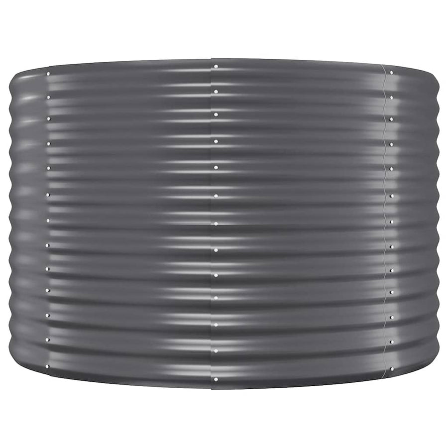 Garden Raised Bed Galvanised Steel 100x100x68 cm Anthracite