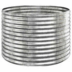 Garden Raised Bed Galvanised Steel 100x100x68 cm Silver