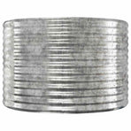 Garden Raised Bed Galvanised Steel 100x100x68 cm Silver