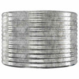 Garden Raised Bed Galvanised Steel 100x100x68 cm Silver - Side View