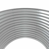 Garden Raised Bed Galvanised Steel 100x100x68 cm Silver - Top-Down View