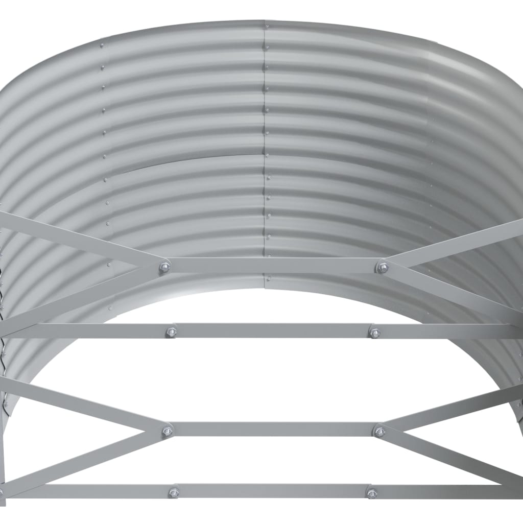 Garden Raised Bed Galvanised Steel 175x100x68 cm Grey