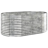 Garden Raised Bed Galvanised Steel 175x100x68 cm Silver