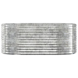 Garden Raised Bed Galvanised Steel 175x100x68 cm Silver
