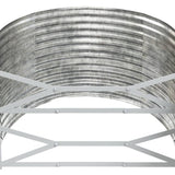 Garden Raised Bed Galvanised Steel 175x100x68 cm Silver - 45-Degree Angle