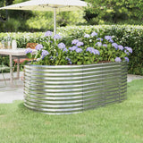 Garden Raised Bed Galvanised Steel 175x100x68 cm Silver