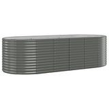Garden Raised Bed Galvanised Steel 249x100x68 cm Grey