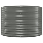 Garden Raised Bed Galvanised Steel 249x100x68 cm Grey