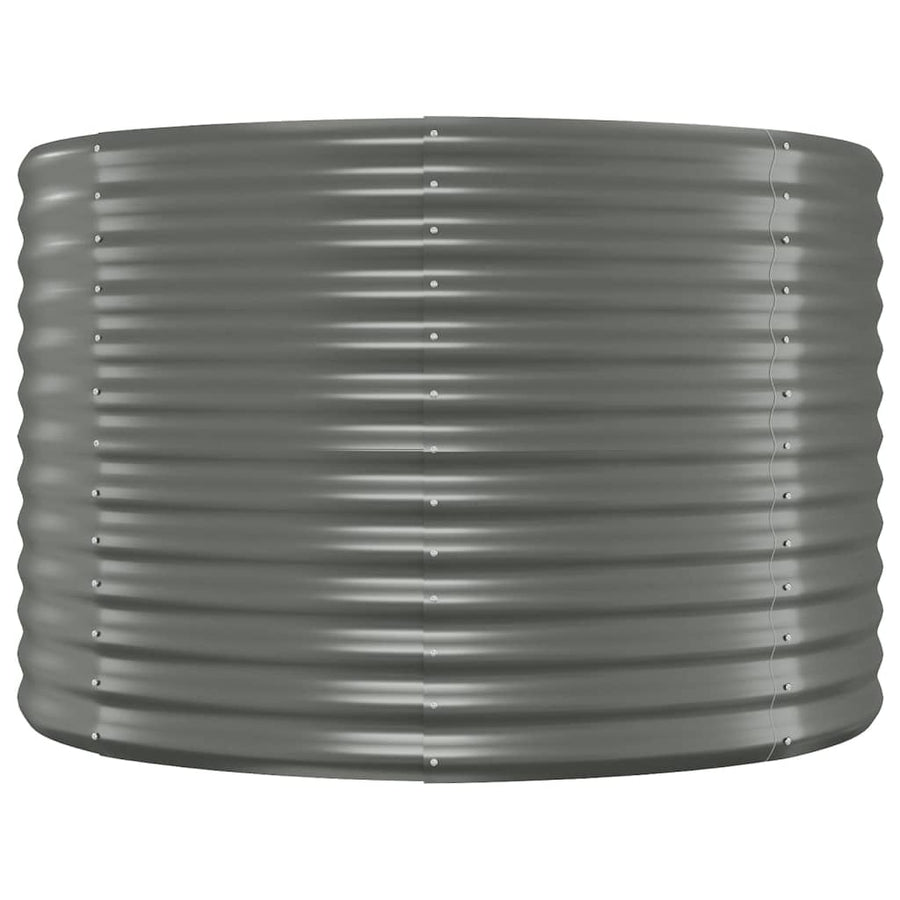 Garden Raised Bed Galvanised Steel 249x100x68 cm Grey