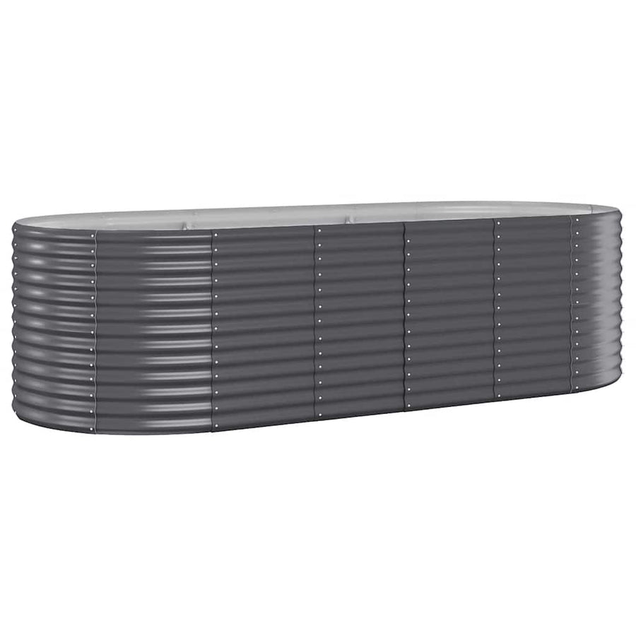 Garden Raised Bed Galvanised Steel 249x100x68 cm Anthracite