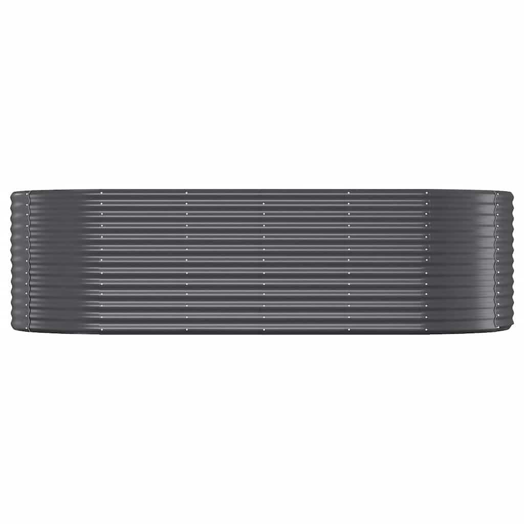 Garden Raised Bed Galvanised Steel 249x100x68 cm Anthracite
