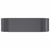 Garden Raised Bed Galvanised Steel 249x100x68 cm Anthracite - Side View