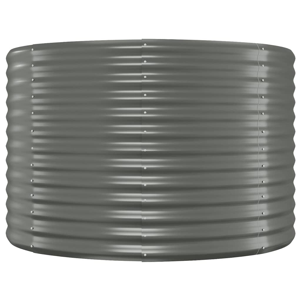 Garden Raised Bed Galvanised Steel 322x100x68 cm Grey
