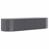 Garden Raised Bed Galvanised Steel 322x100x68 cm Anthracite