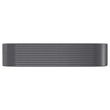 Garden Raised Bed Galvanised Steel 322x100x68 cm Anthracite