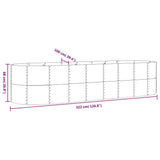 Garden Raised Bed Galvanised Steel 322x100x68 cm Anthracite