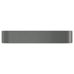 Garden Raised Bed Galvanised Steel 396x100x68 cm Grey