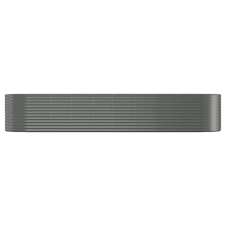 Garden Raised Bed Galvanised Steel 396x100x68 cm Grey