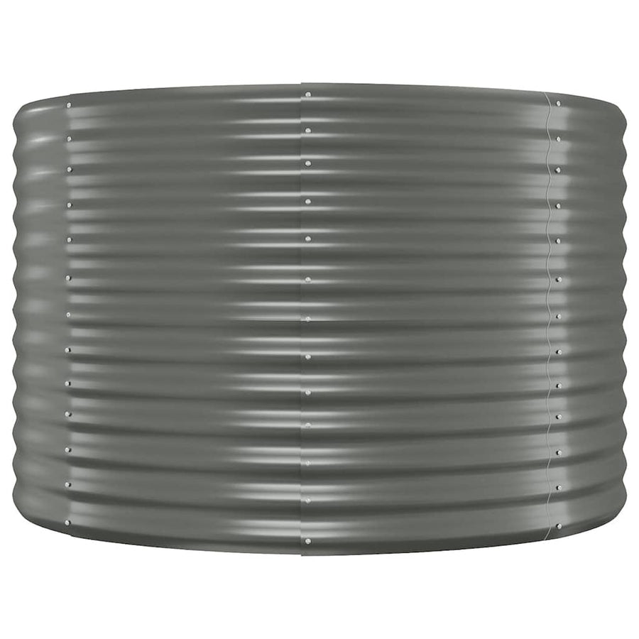 Garden Raised Bed Galvanised Steel 396x100x68 cm Grey