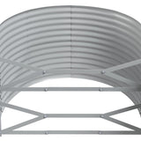 Garden Raised Bed Galvanised Steel 396x100x68 cm Grey