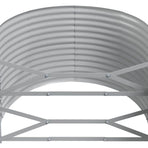 Garden Raised Bed Galvanised Steel 396x100x68 cm Grey