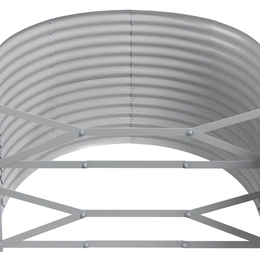 Garden Raised Bed Galvanised Steel 396x100x68 cm Grey