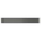 Garden Raised Bed Powder-Coated Steel 507x100x68 cm Grey