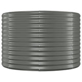 Garden Raised Bed Powder-Coated Steel 507x100x68 cm Grey