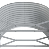 Garden Raised Bed Powder-Coated Steel 507x100x68 cm Grey