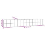 Garden Raised Bed Powder-Coated Steel 507x100x68 cm Grey