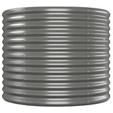 Garden Raised Bed Grey 554x100x68 cm Powder-Coated Steel