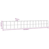 Garden Raised Bed Grey 554x100x68 cm Powder-Coated Steel