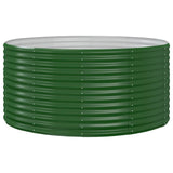 Garden Raised Bed Green 140x140x68 cm Galvanised Steel