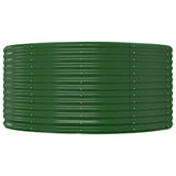Garden Raised Bed Green 140x140x68 cm Galvanised Steel