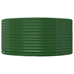Garden Raised Bed Green 140x140x68 cm Galvanised Steel