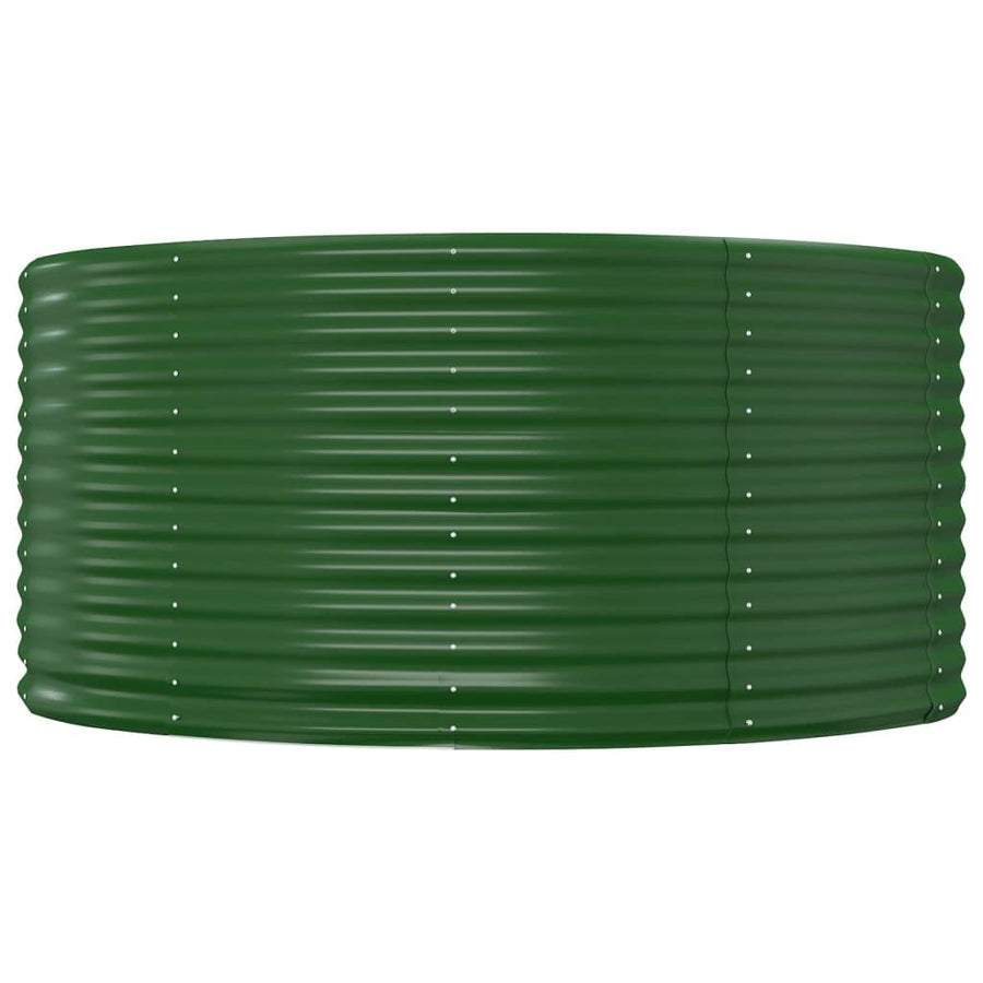Garden Raised Bed Green 140x140x68 cm Galvanised Steel