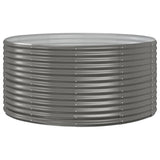 Garden Raised Bed Grey 140x140x68 cm Galvanised Steel