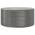Garden Raised Bed Grey 140x140x68 cm Galvanised Steel