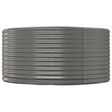Garden Raised Bed Grey 140x140x68 cm Galvanised Steel