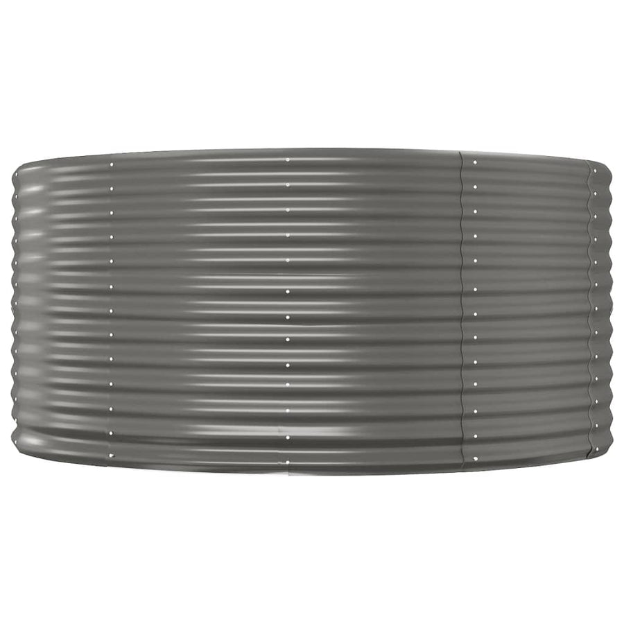 Garden Raised Bed Grey 140x140x68 cm Galvanised Steel