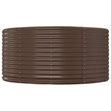 Garden Raised Bed Brown 140x140x68 cm Galvanised Steel