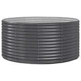 Garden Raised Bed Anthracite 140x140x68 cm Galvanised Steel