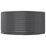 Garden Raised Bed Anthracite 140x140x68 cm Galvanised Steel