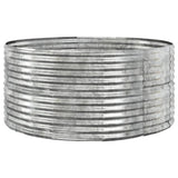 Garden Raised Bed Silver 140x140x68 cm Galvanised Steel