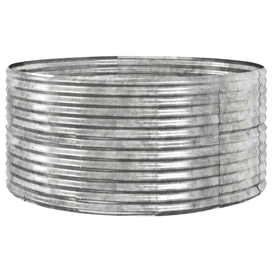 Garden Raised Bed Silver 140x140x68 cm Galvanised Steel