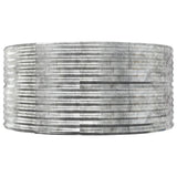 Garden Raised Bed Silver 140x140x68 cm Galvanised Steel