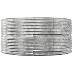 Garden Raised Bed Silver 140x140x68 cm Galvanised Steel