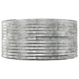 Garden Raised Bed Silver 140x140x68 cm Galvanised Steel - Side View