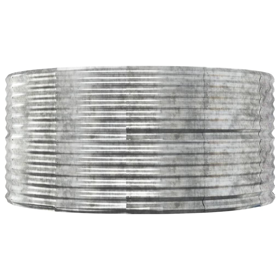 Garden Raised Bed Silver 140x140x68 cm Galvanised Steel